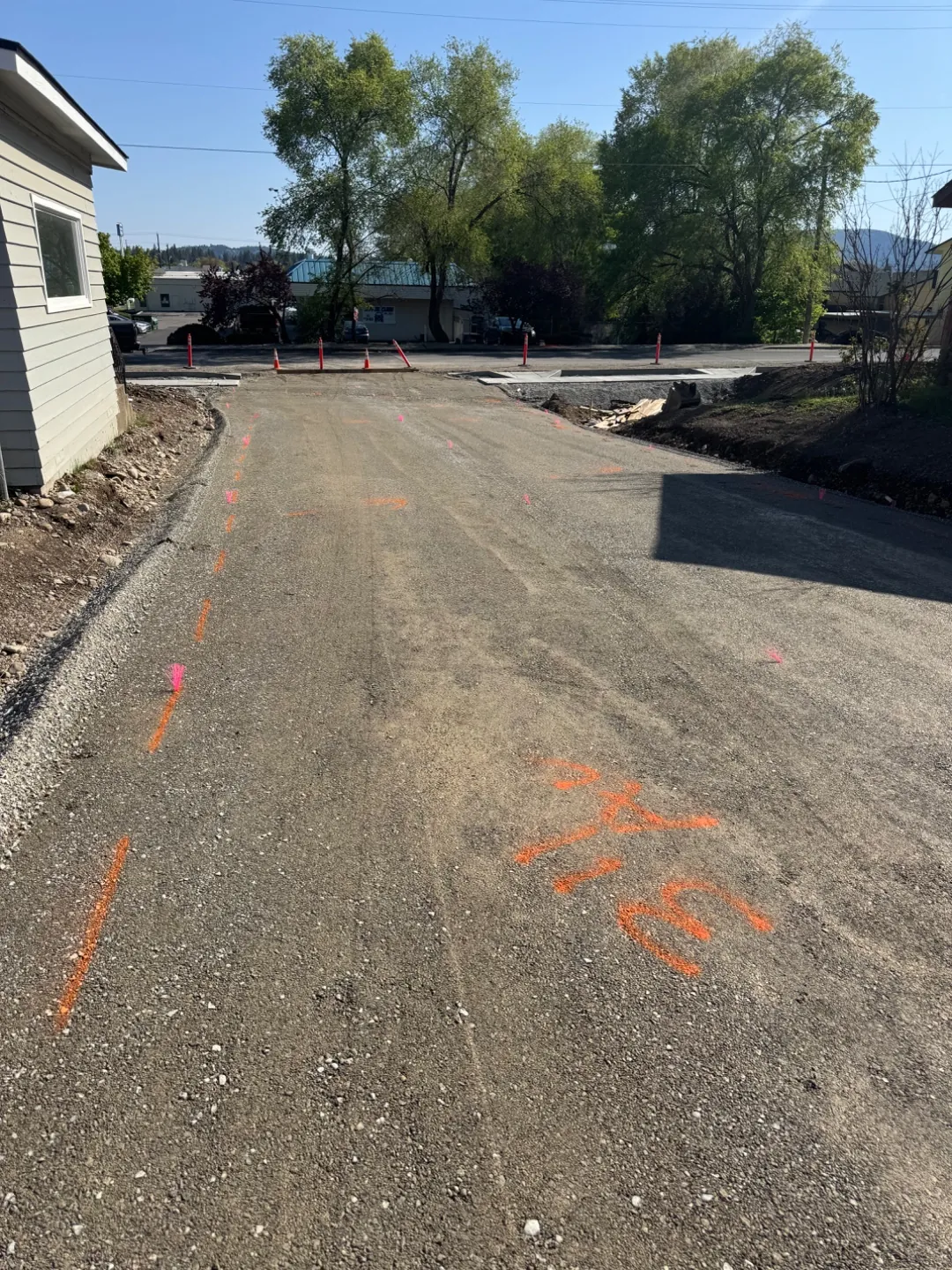 Graded lots at the Nixon Ave subdivision