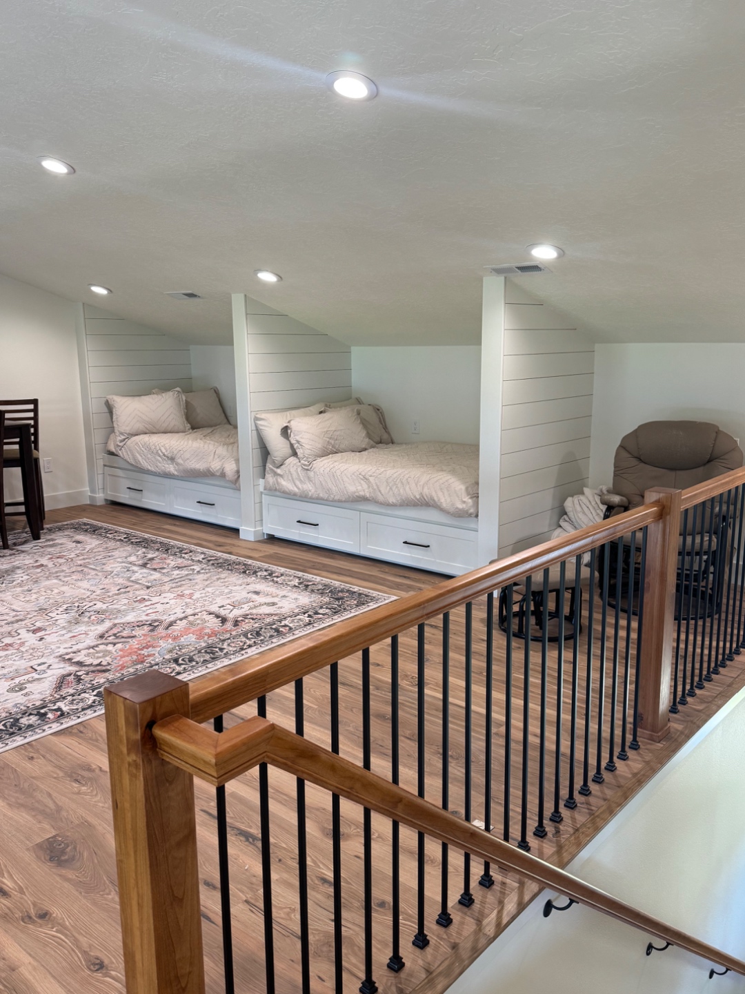 Newport River House — loft and staircase